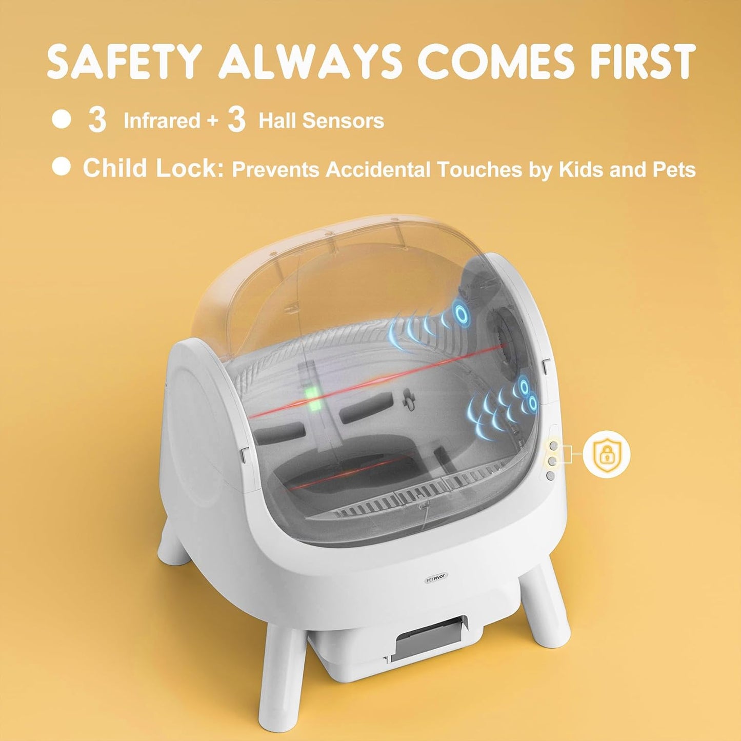 Automatic Open Lid Cat Litter Box