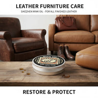 Mink Oil Leather Care Cream – Conditioner & Protector for Shoes, Bags, Jackets and Furniture, Nourish & Restore