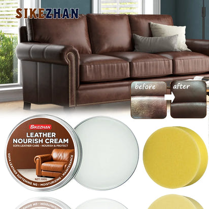 Ultimate Colorless & Odorless Leather Nourishing Cream | Invisible Protection & Deep Conditioning for Luxurious Sofas