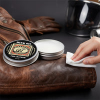 Mink Oil Leather Care Cream – Conditioner & Protector for Shoes, Bags, Jackets and Furniture, Nourish & Restore