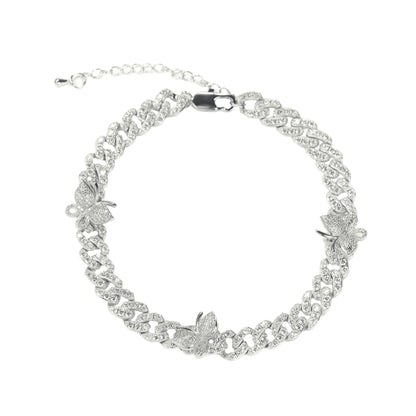 BIANCA BUTTERFLY ANKLET - SILVER