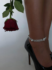 BIANCA BUTTERFLY ANKLET - SILVER